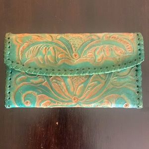 Beautiful handmade leather wallet- never used